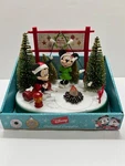 Disney Christmas Mickey & Minnie Mouse Animated Lighted Campfire Musical Table. Fixed Price $30.00.