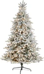 Nearly Natural 8' Flocked West Virginia Spruce Christmas Tree 600 Light. Fixed Price $259.00.