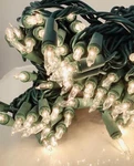 Vickerman 140 Lights Clear 8 Function Chasing Set W/green Wire 4-INCH Spacing. Fixed Price $24.74.