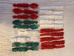 Character Cutlery Christmas Plastic Utensils (lg Lot 19) Santa Snowman Tree 950. Fixed Price $14.99.