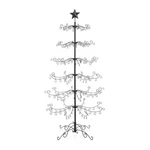 Ornament Display Stand - 6' Black Wrought Iron Christmas Tree Holder. Fixed Price $62.95.