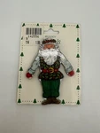 Wooden Pin Pals By Potpourri Press Santa 1994 3" Holiday Christmas Brooch. Fixed Price $6.99.