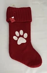 Knit Monogram Pet Christmas Stocking Red - Wondershop Paw Print Cat/dog. Fixed Price $24.99.