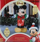 Christmas Disney 5 Ft Mickey Mouse With Wreath Light Up Airblown Inflatable. Fixed Price $134.99.