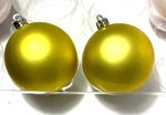 New Macy's Holiday Lane Yellow Shatterproof Ball Christmas Ornament 3.1" 2 Pcs. Fixed Price $9.91.