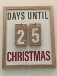 Christmas Countdown Advent Calendar 9X11" Wood Holiday. Fixed Price $19.99.