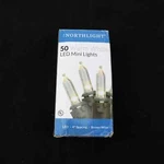 Northlight 50 Warm White Led Mini Christmas Lights 4" Spacing Brown Wire. Fixed Price $13.76.