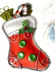 Christmas Stocking Sun Catcher Home & Garden Window/tree Decor Regal Art Gift. Fixed Price $9.35.