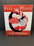 New Open Box Fitz & Floyd Cool Christmas Penguin Canape Plate. Fixed Price $8.99.