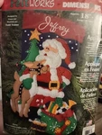 Dimensions Feltworks 18" Santa Deer Toys Stocking Kit #8098. Fixed Price $17.00.