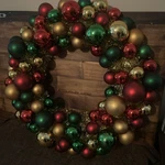 Northlight Traditional Colored 2FINISH Shatterproof Ball Christmas Wreath 22. Fixed Price $75.00.