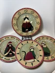 Oneida Holiday Cats Set Of 4 Stoneware Salad Dessert Plates Fiddlestix Country. Fixed Price $16.95.
