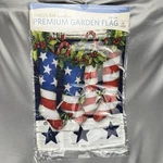 Breezeart Studio Patriotic Stockings Premium Garden Flag 12.5" X 18" Christmas. Fixed Price $15.59.