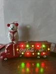 Set Of 2, Kurt Adler Battery Operated Coke Truck Ornament With Lights & Bear. Fixed Price $31.99.