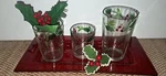 Pfaltzgraff Winterberry Votive Garden Original Box Christmas Holly Tray. Fixed Price $9.95.