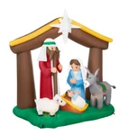 6 Ft. Led Nativity Scene Christmas Jesus Mary Joseph Gemmy Airblown Inflatable. Fixed Price $119.99.