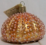 Owc World Christmas Blown Glass Sea Urchin #12254 Gold Ocean Beach Spiny. Fixed Price $19.00.