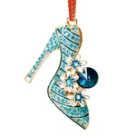 Juesmos Blue High Heel Christmas Ornament Crystal SHOE1. Fixed Price $11.94.