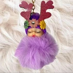 Fashion Sleepy Baby Big Pompon Charm Keychain Handbag Ornament Os. Fixed Price $12.99.
