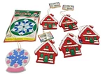 Darice Foamies Kit Ornaments Gingerbread House Snowflake Globe Lot. Fixed Price $16.00.