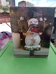 Kirkland's Tinsel Town Stardust Winter Collection Snowman Stocking Holder. Fixed Price $25.00.