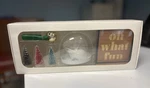 6 Pctarget Christmas Oh What Fun, Trees Tiered Tray Props Miniature /village. Fixed Price $12.99.