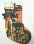 Vintage Batman Begins 17 1/2" Christmas Holiday Stocking Gotham Guardian (G5). Fixed Price $24.99.
