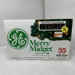 Vintage General Electric Merry Midget 35 Light Set Indoor/outdoor Assorted Color. Fixed Price $12.99.