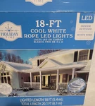 Holiday Time 18 Ft Cool White Rope Led Lights Wire New. Fixed Price $24.99.