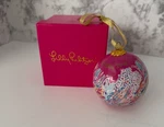 Lilly Pulitzer 2016 Glass Christmas Ornament Pink Coral Box. Fixed Price $14.99.