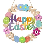 Wooden Easter Decoration Door Wreath For Front Wall Signs Rabbit Sp.... Fixed Price $14.37.