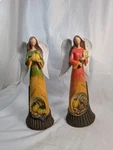 Valerie Parr Hill Set Of 2 Resin Basket Weave Harvest Angels, Thanksgiving, Fall. Fixed Price $34.95.