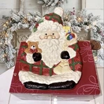Classic Solutions Holiday Home Earthenware Christmas Santa Notions Candy Dish. Fixed Price $18.50.
