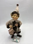 Karen Didion Christmas Elf Figure Brown Fur Coat & Birdhouse With Tag. Fixed Price $43.99.