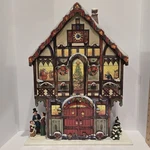 Costco Wooden Advent Christmas Calendar Santa Victorian Chalet House 24 Doors. Fixed Price $109.99.