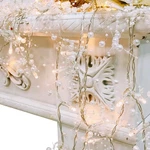 Turnmeon Christmas Garland With Lights Timer 30LED, Silver. Fixed Price $27.99.