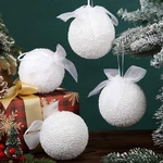 Soulchen 4 Pcs White Pearl Christmas Ball Ornaments 3.15 Inch Shatterproof Ha.... Fixed Price $31.75.