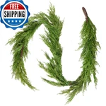 Artificial Evergreen Cedar Garland 6FT - Realistic Holiday Decor. Fixed Price $40.88.