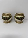 Vintage Pair Napcoware Import Japan Christmas Candle Holders Ceramic X-8664. Fixed Price $18.00.