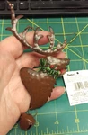 Darice Ornament Rustic Metal Elk Head W. Hanger & Bell Great For The Holidays!. Fixed Price $7.99.