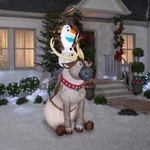 Gemmy 7.5FT Tall Disney's Frozen Olaf & Sven Christmas Airblown Inflatable. Fixed Price $129.99.
