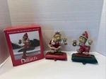 Dillards Vintage Cast Iron Resin Raggedy Matching Bears Stocking Holders. Fixed Price $60.00.
