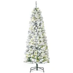 Christmas Tree 6FT Prelit Flocked With 250 Led Lights 462 Branches Green White. Fixed Price $139.99.