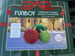 Inflatable Flocked Holiday Ornaments 3PK Indoor/outdoor Christmas. Fixed Price $24.00.