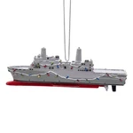 Kurt Adler Resin Ornament, Navy Ship With Christmas Lights, 4.5". Fixed Price $16.91.