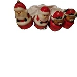 4 Vntg Christmas Tealight Candles Santas & Bears 2.5" Holiday Set Rare. Fixed Price $23.02.