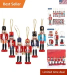 Christmas Nutcracker Decorations Hanging Ornaments Wooden Figures Set. Fixed Price $25.42.