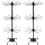 Qwork 3-TIER Rotating Metal Jewelry Display Stand 2 Sets Pack, Black. Fixed Price $46.13.