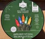 Holiday Time 500 Multicolor Mini Led Christmas Lights Green Wire 116.3 Ft Decor. Fixed Price $30.00.