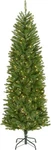 National Tree 6.5' Kingswood Fir Pencil 250 Clear Lights Hinged KW7-300-65. Fixed Price $114.00.